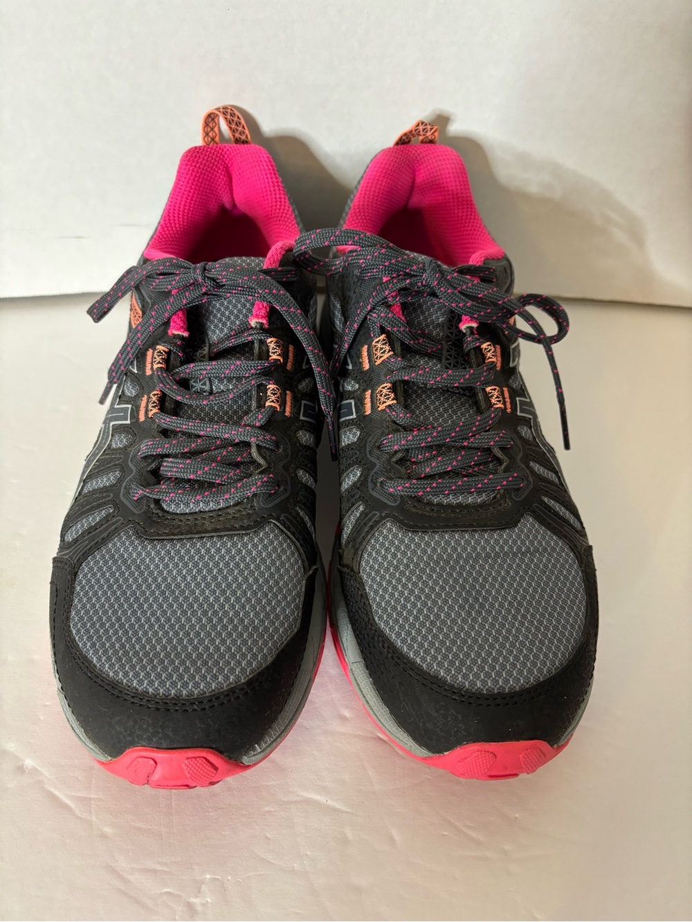 Asics Gray and Hot Pink Women's Athletic Running Shoes